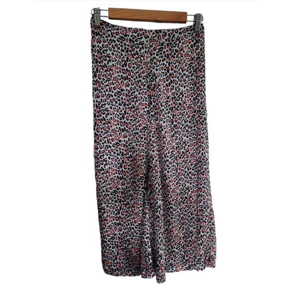 Zara Dresses & Skirts - Zara Midi Animal Leopard Print Slip Skirt Grey Pink Boho Chiffon Size XS